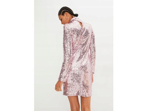 B.P.C różowa sukienka z cekinami ^40/42