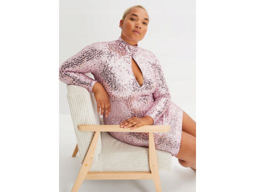 B.P.C różowa sukienka z cekinami ^40/42