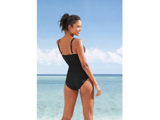 B.P.C Kostium kąpielowy modelujący czarny z marszczeniem ^44