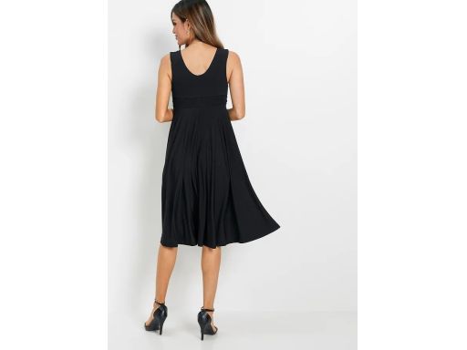 B.P.C sukienka shirtowa czarna rozkloszowana midi r.36/38