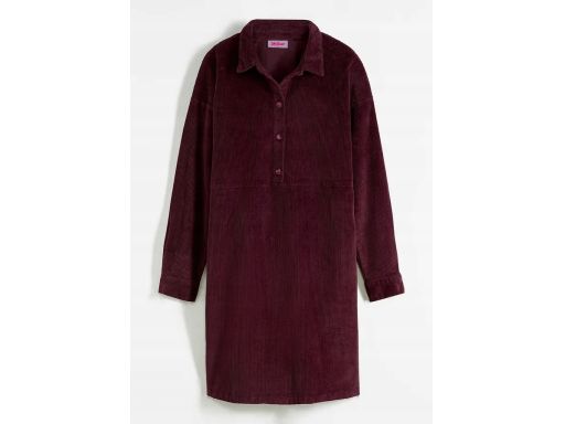 B.P.C sztruksowa sukienka bordowa czerwień klonowa ^52