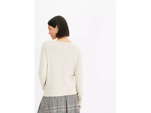 B.P.C beżowa bluzka ze splotem dzianinowa r.40/42