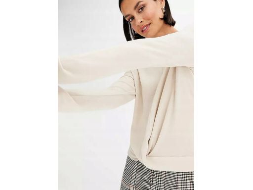 B.P.C beżowa bluzka ze splotem dzianinowa r.40/42