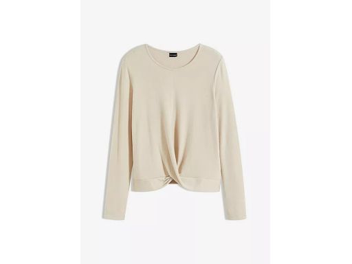 B.P.C beżowa bluzka ze splotem dzianinowa r.40/42
