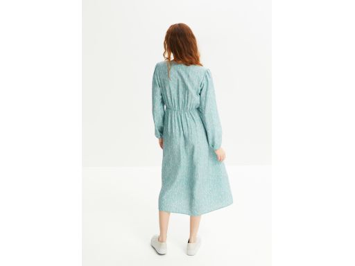 B.P.C sukienka w kwiatuszki midi strukturalna ^46