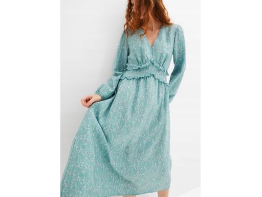 B.P.C sukienka w kwiatuszki midi strukturalna ^46