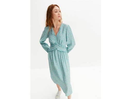 B.P.C sukienka w kwiatuszki midi strukturalna ^46