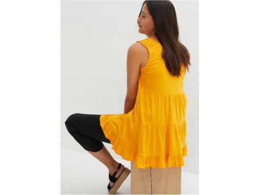 B.P.C długi top z falbanką żółty miodowy ^40/42