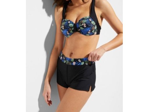 B.P.C bikini z szortami czarne we wzory r.40(80C)