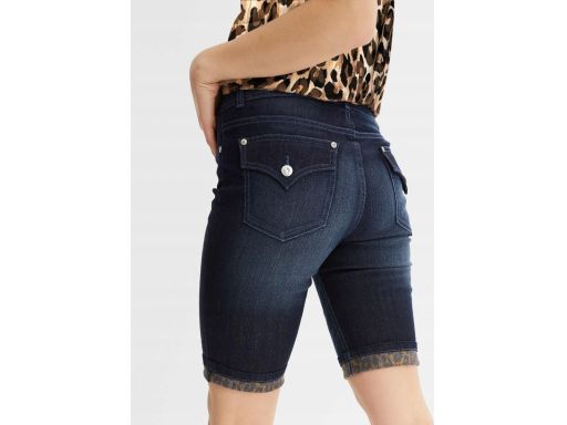 B.P.C krótkie spodenki jeansowe ciemne z wywinięciem 38.