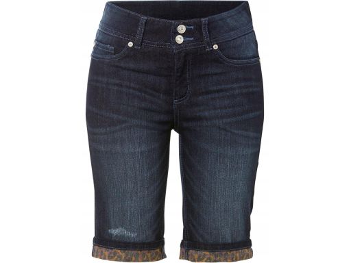 B.P.C krótkie spodenki jeansowe ciemne z wywinięciem 38.