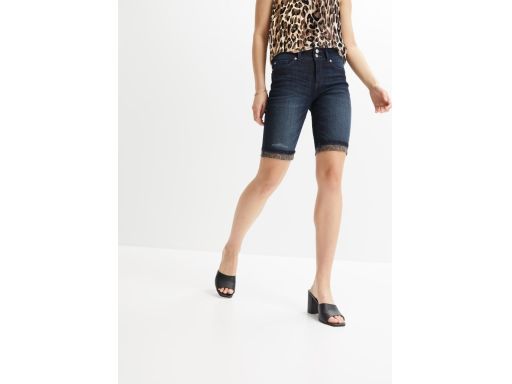 B.P.C krótkie spodenki jeansowe ciemne z wywinięciem 38.