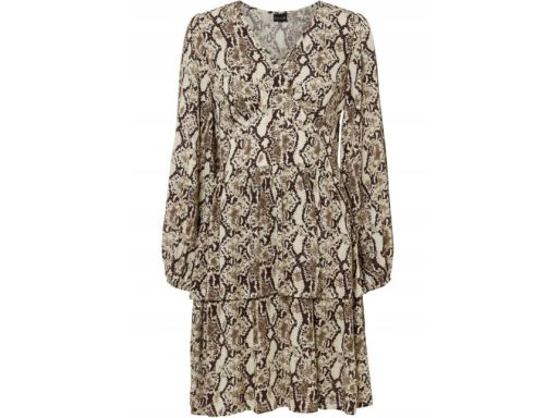 B.P.C sukienka wzór węża falbany r.42