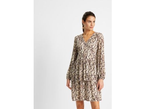 B.P.C sukienka wzór węża falbany r.42