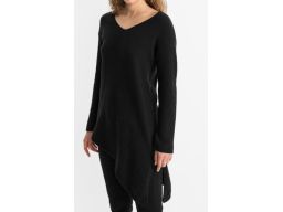 B.P.C sweter czarny z asymetryczny dołem ^36/38