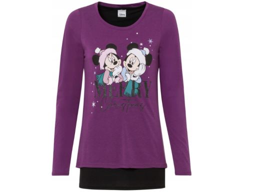 B.P.C bluzka 2w1 Myszka Mickey świąteczna fioletowa ^40/42