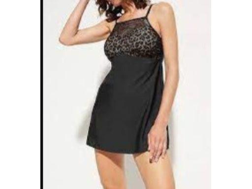 B.P.C tankini długie z podszewką w cętki na biuście i figami maxi ^48