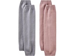 B.P.C ocieplacze dzianinowe szare + brudny róż 2-pak uniwersalne.