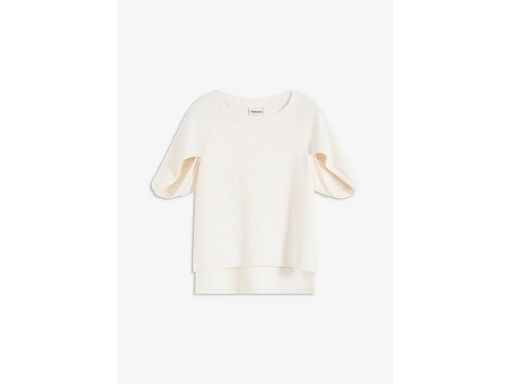 B.P.C bluzka śmietankowa z modnymi rękawami r.48/50