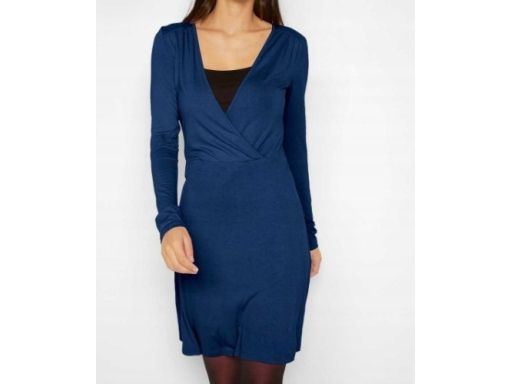 B.P.C sukienka granatowa z wiskozy 36/38.