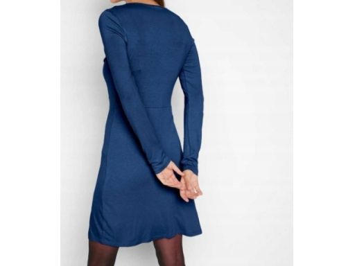 B.P.C sukienka granatowa z wiskozy 36/38.