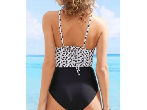 B.P.C kostium jednoczęściowy z nadrukiem oraz wycięciem r.40