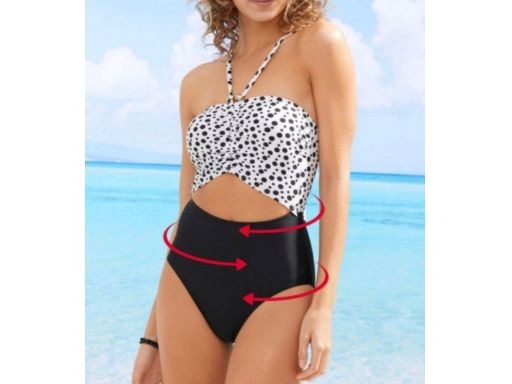 B.P.C kostium jednoczęściowy z nadrukiem oraz wycięciem r.40