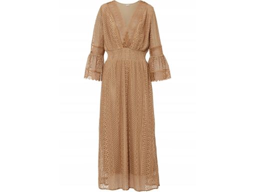 B.P.C długa sukienka z efektem szydełkowej koronki 40.