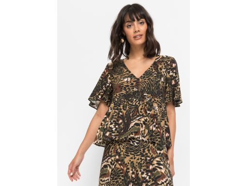 B.P.C bluzka z nadrukiem marszczenia r.48