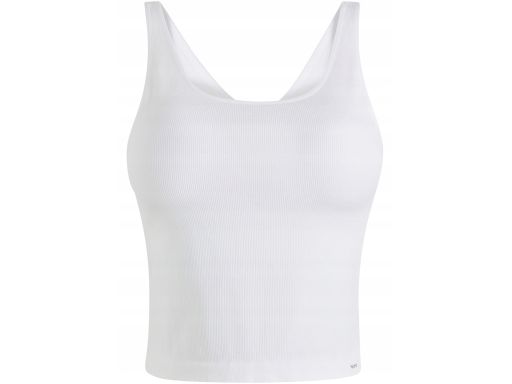 B.P.C top krótki Feel Comfort biały z wbudowanym biustonoszem r.S