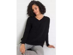 B.P.C sweter damski czarny dłuższy tył r.40/42