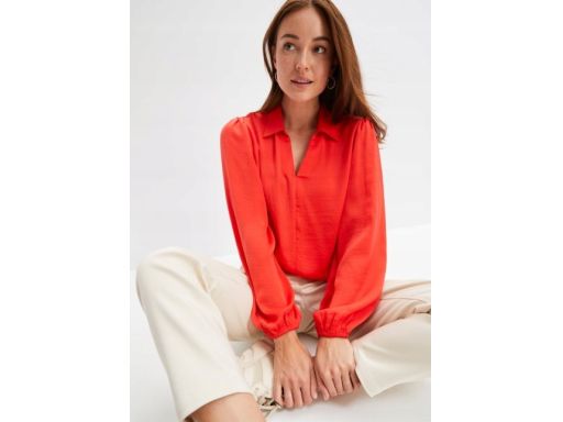 B.P.C satynowa czerwona bluzka r.42