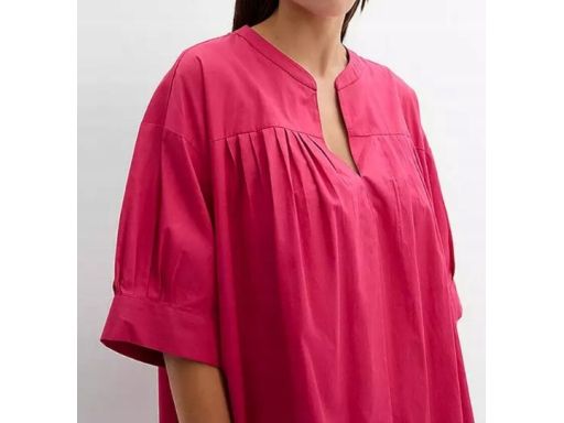 B.P.C sukienka kaftanowa malinowa z bawełny 44.