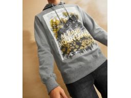 B.P.C bluza męska szara z nadrukiem r.L