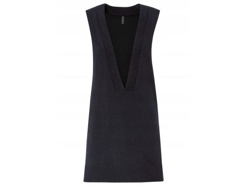 B.P.C dzianinowa kamizelka z dekoltem czarna 36/38.
