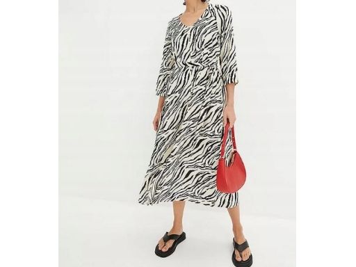 B.P.C sukienka midi we wzór zebry 44.