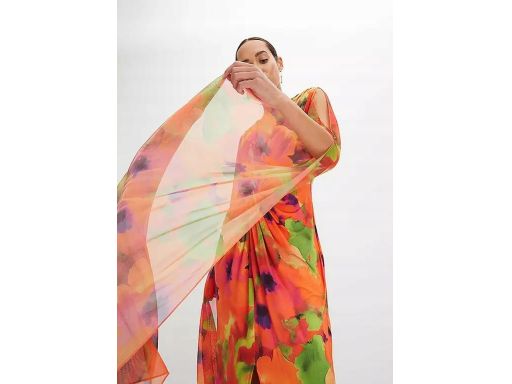 B.P.C sukienka długa kolorowa z bardzo długimi rękawami 36/38.