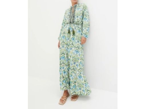 B.P.C sukienka długa we wzory z frędzlami boho r.44/46