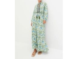 B.P.C sukienka długa we wzory z frędzlami boho r.44/46