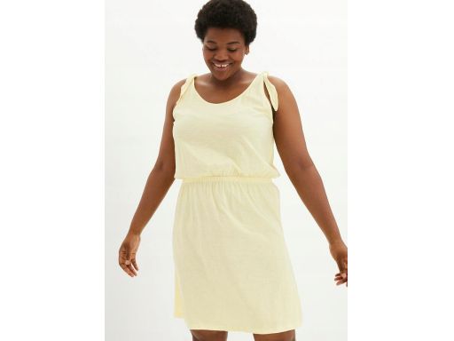 B.P.C Żółta sukienka z wiązanymi ramiączkami ^52/54