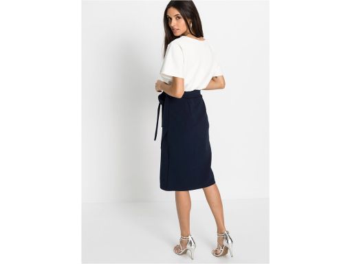 B.P.C sukienka 2w1 biało-granatowa r.44/46