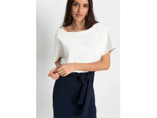 B.P.C sukienka 2w1 biało-granatowa r.44/46