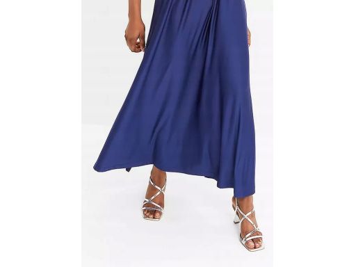 B.P.C sukienka granatowa maxi z ażurową koronką r.36/38