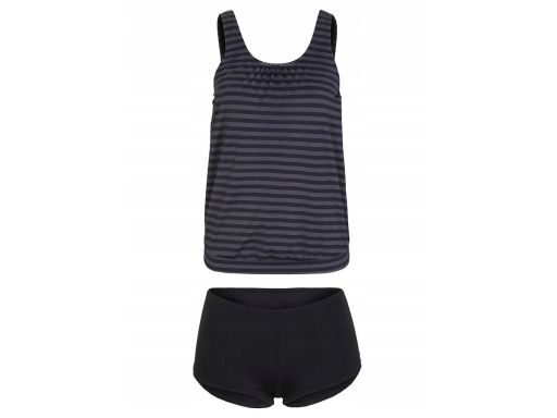 B.P.C tankini czarno-szare w paseczki r.50