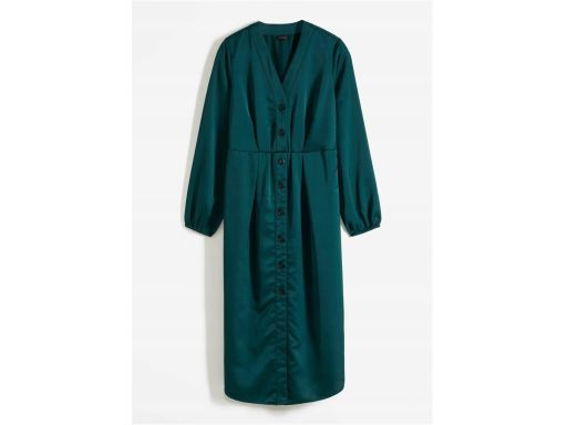 B.P.C sukienka midi satynowa zielona r.46