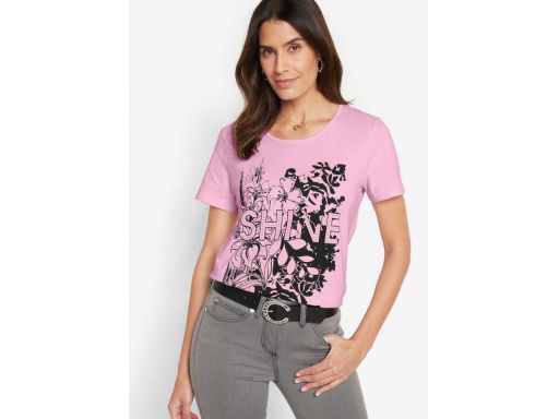 B.P.C t-shirt różowy z nadrukiem ^36/38