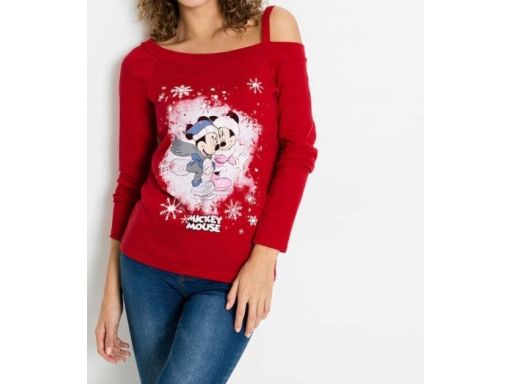 B.P.C bluzka dzianinowa świąteczna czerwona ^40/42
