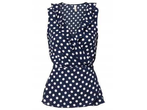 B.P.C bluzka damska kopertowa w groszki 50.