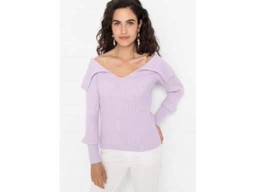 B.P.C sweter odkryte ramiona jasny fiolet 40/42.