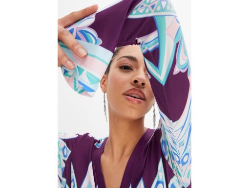 B.P.C sukienka fioletowa we wzory r.36/38